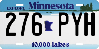 MN license plate 276PYH