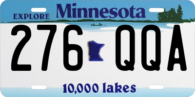 MN license plate 276QQA