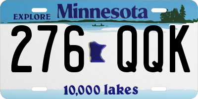 MN license plate 276QQK