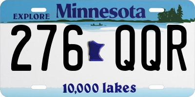 MN license plate 276QQR