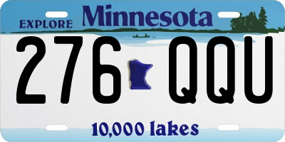 MN license plate 276QQU