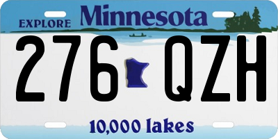MN license plate 276QZH