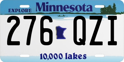 MN license plate 276QZI