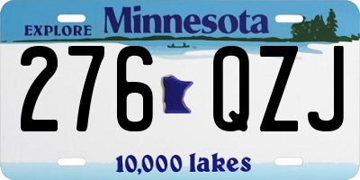 MN license plate 276QZJ