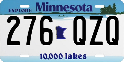 MN license plate 276QZQ