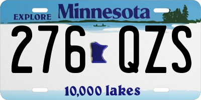 MN license plate 276QZS