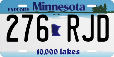 MN license plate 276RJD