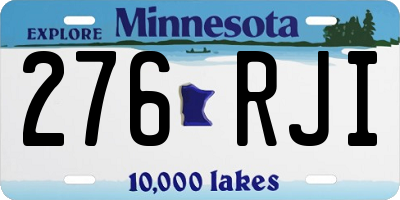 MN license plate 276RJI