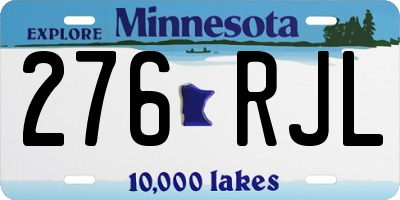 MN license plate 276RJL
