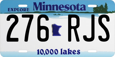 MN license plate 276RJS