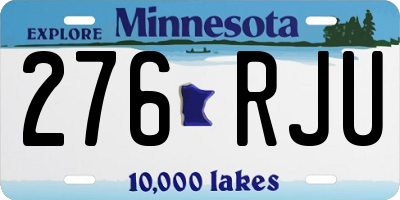 MN license plate 276RJU