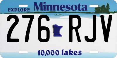 MN license plate 276RJV
