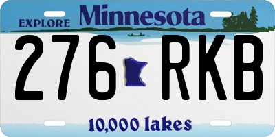 MN license plate 276RKB