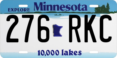 MN license plate 276RKC