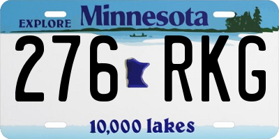 MN license plate 276RKG
