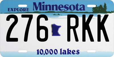 MN license plate 276RKK