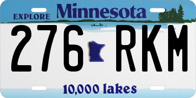 MN license plate 276RKM