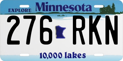 MN license plate 276RKN