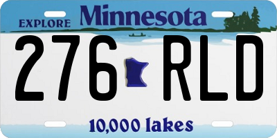 MN license plate 276RLD