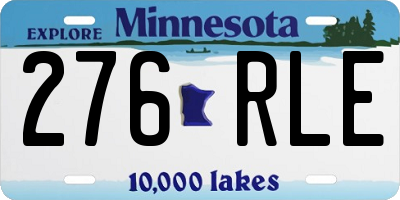 MN license plate 276RLE