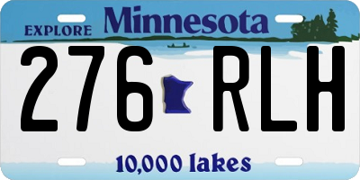MN license plate 276RLH
