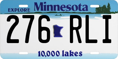 MN license plate 276RLI
