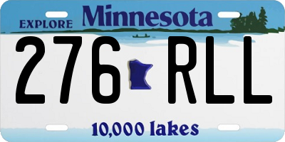 MN license plate 276RLL