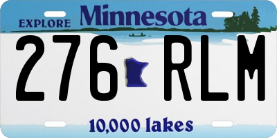 MN license plate 276RLM