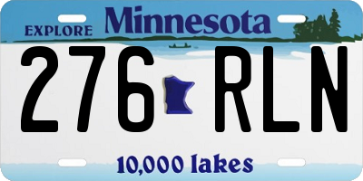 MN license plate 276RLN