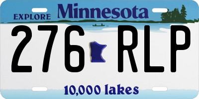 MN license plate 276RLP