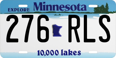 MN license plate 276RLS