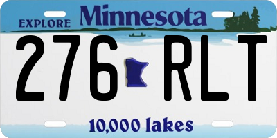 MN license plate 276RLT