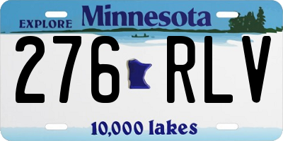 MN license plate 276RLV