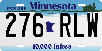 MN license plate 276RLW