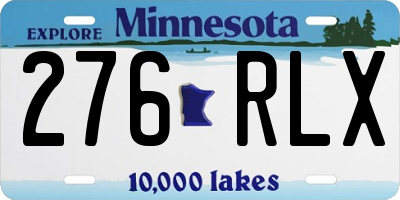 MN license plate 276RLX