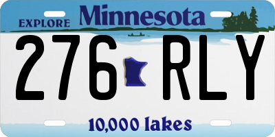 MN license plate 276RLY