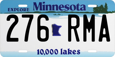 MN license plate 276RMA