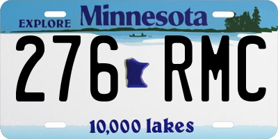 MN license plate 276RMC