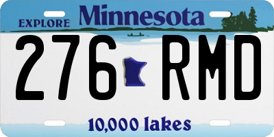 MN license plate 276RMD