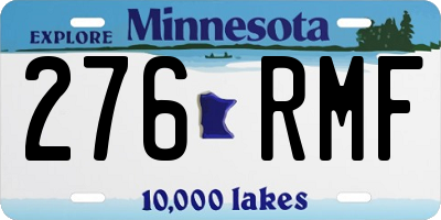 MN license plate 276RMF