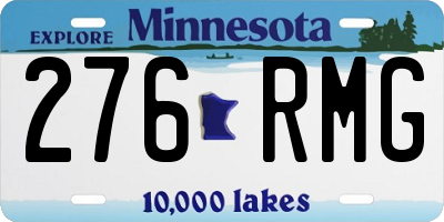 MN license plate 276RMG