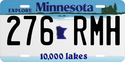 MN license plate 276RMH