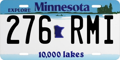 MN license plate 276RMI