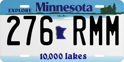MN license plate 276RMM