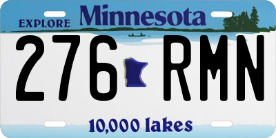 MN license plate 276RMN