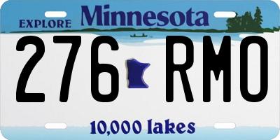 MN license plate 276RMO
