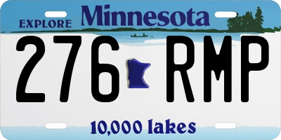 MN license plate 276RMP