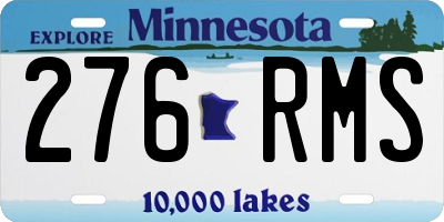 MN license plate 276RMS
