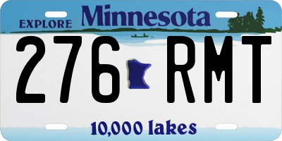 MN license plate 276RMT