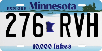 MN license plate 276RVH